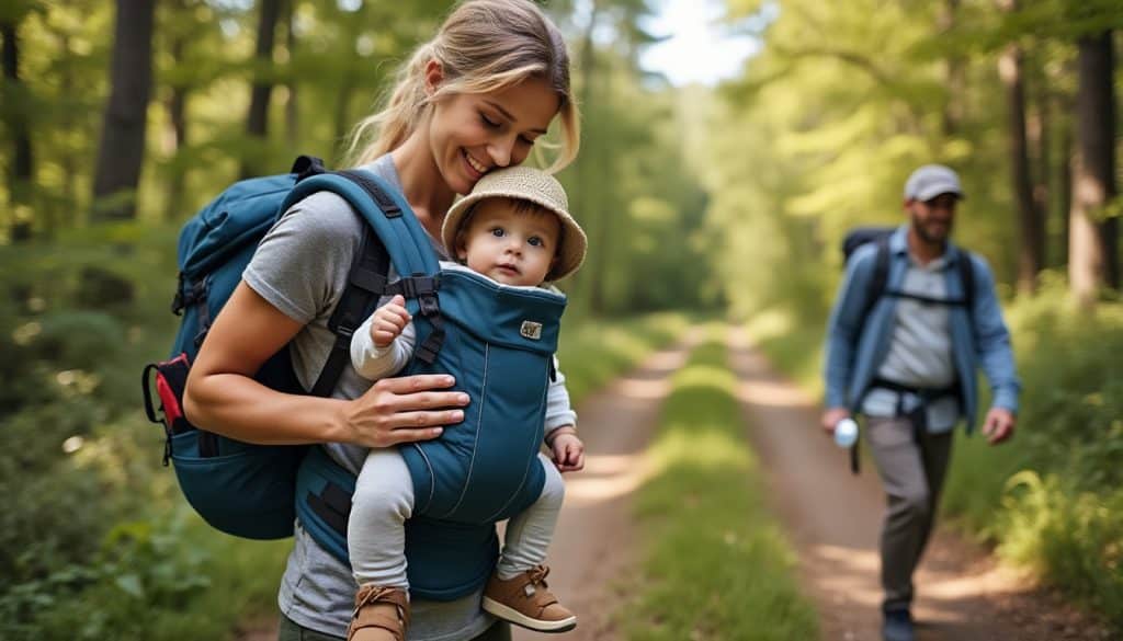 Randonner avec un bébé : le portage et les précautions